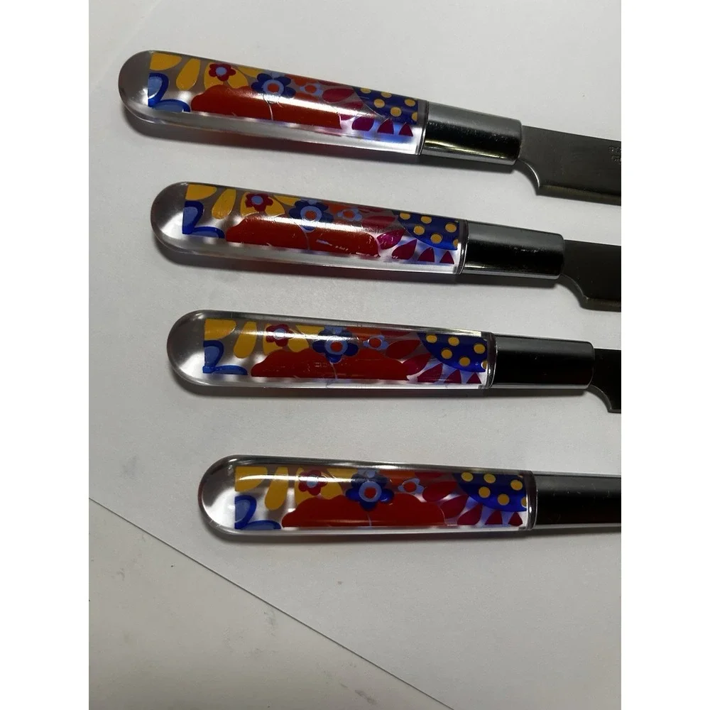 Pier 1 Acrylic Flower Butter Knives Set Of 4 Discontinued